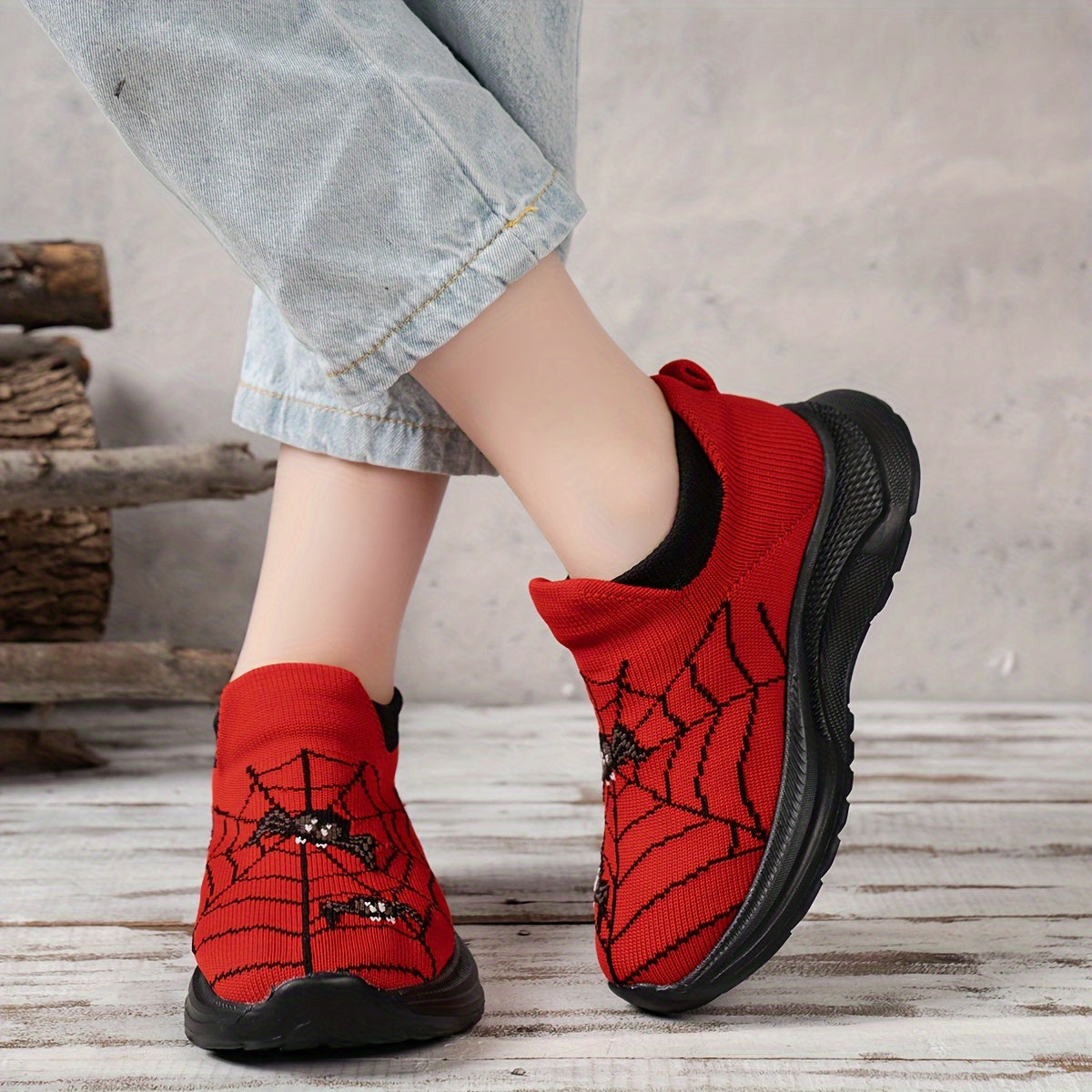 O'g'il va qizlar uchun to'rg'ay mavzusidagi slip-on krossovkalar - nafas oladigan, sirpanmaydigan, yoshlar uchun qulay tasodifiy poyabzal.