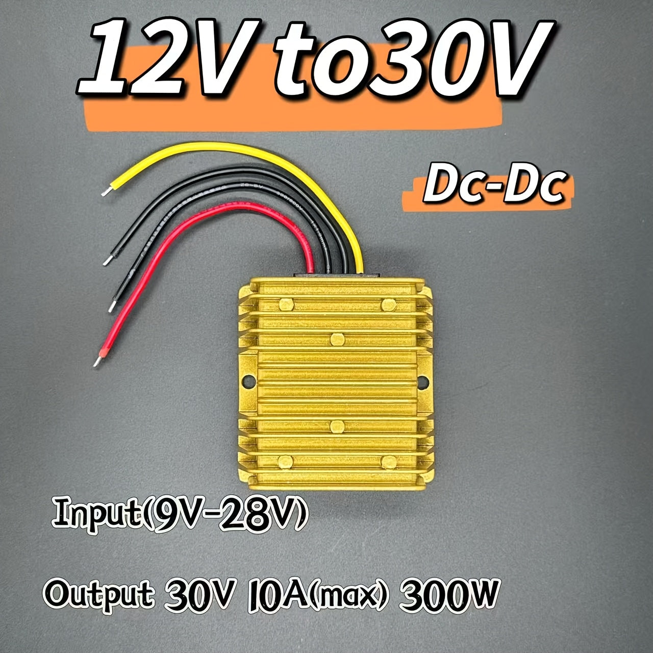 Convertidor elevador DC-DC de 9V-28V a 30V 10A 300W Fuente de alimentación