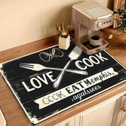 2D Flat Rubber Cooktop Protection Pad Non-Slip Scratch-Resistant for Stove Ovens