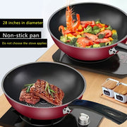 28-Inch Cast Iron Frying Pan Non-Stick Smokeless Stovetop Cookware for Induction and Gas Stoves