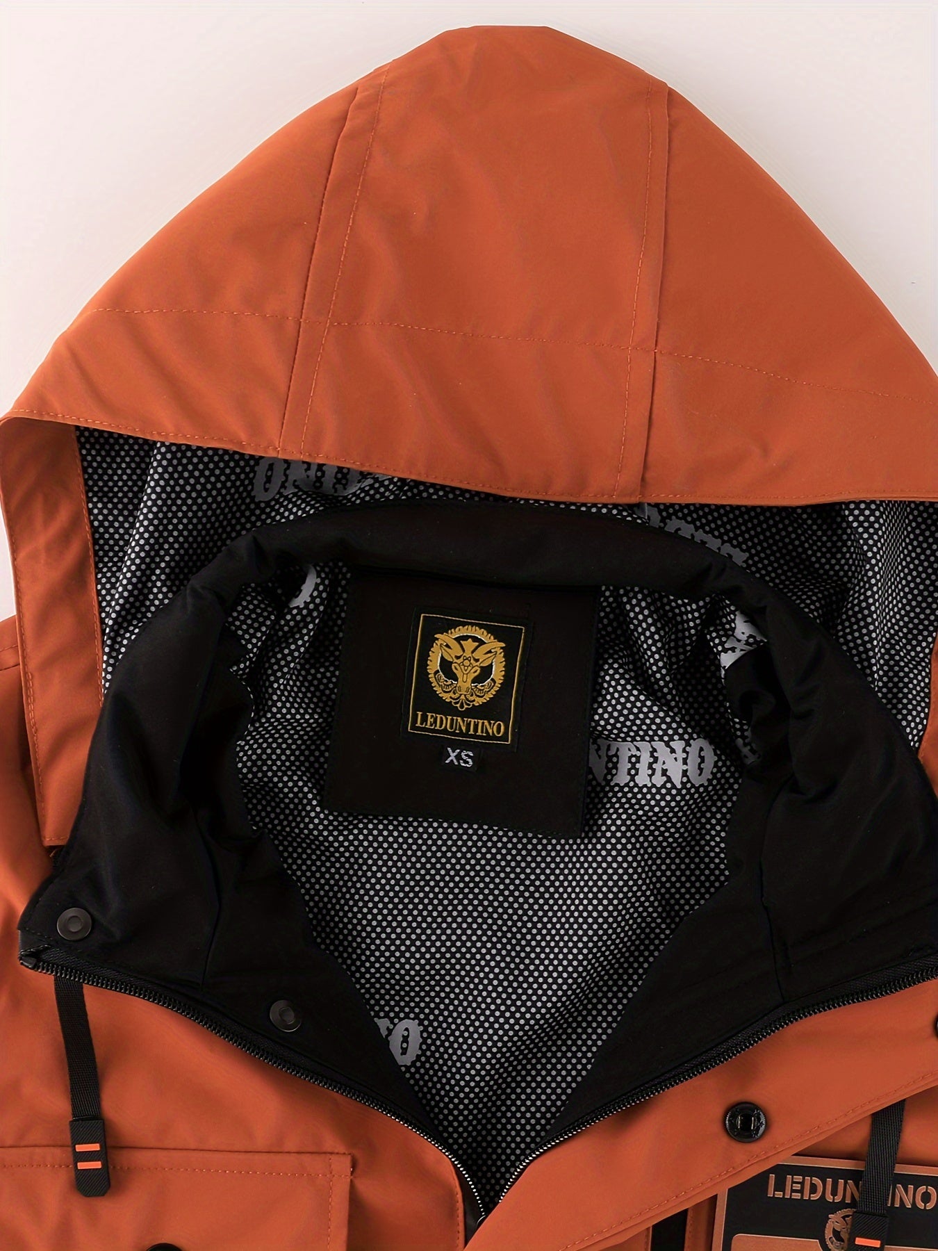 Men's Hooded Windproof Jacket with Detachable Hat Multi-Pocket Cargo Style for Spring and Autumn