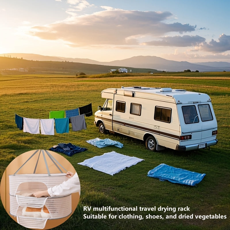 Nylon RV Kitchen Utensils Foldable Drying Net for Fish Vegetables and Household Organizer