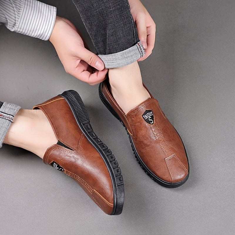 Men's Casual Slip-On Shoes for Men Fall Winter Solid Low Top Comfortable