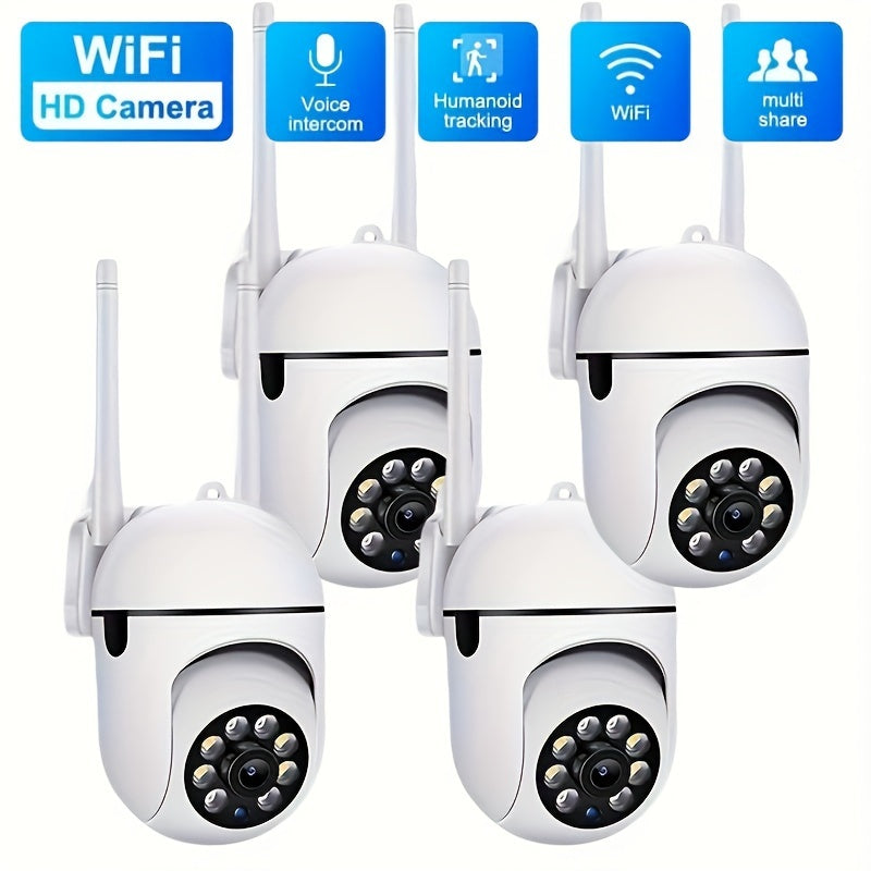 High-Definition WiFi Security Camera with 355-Degree Pan and Night Vision for Indoor Outdoor Use
