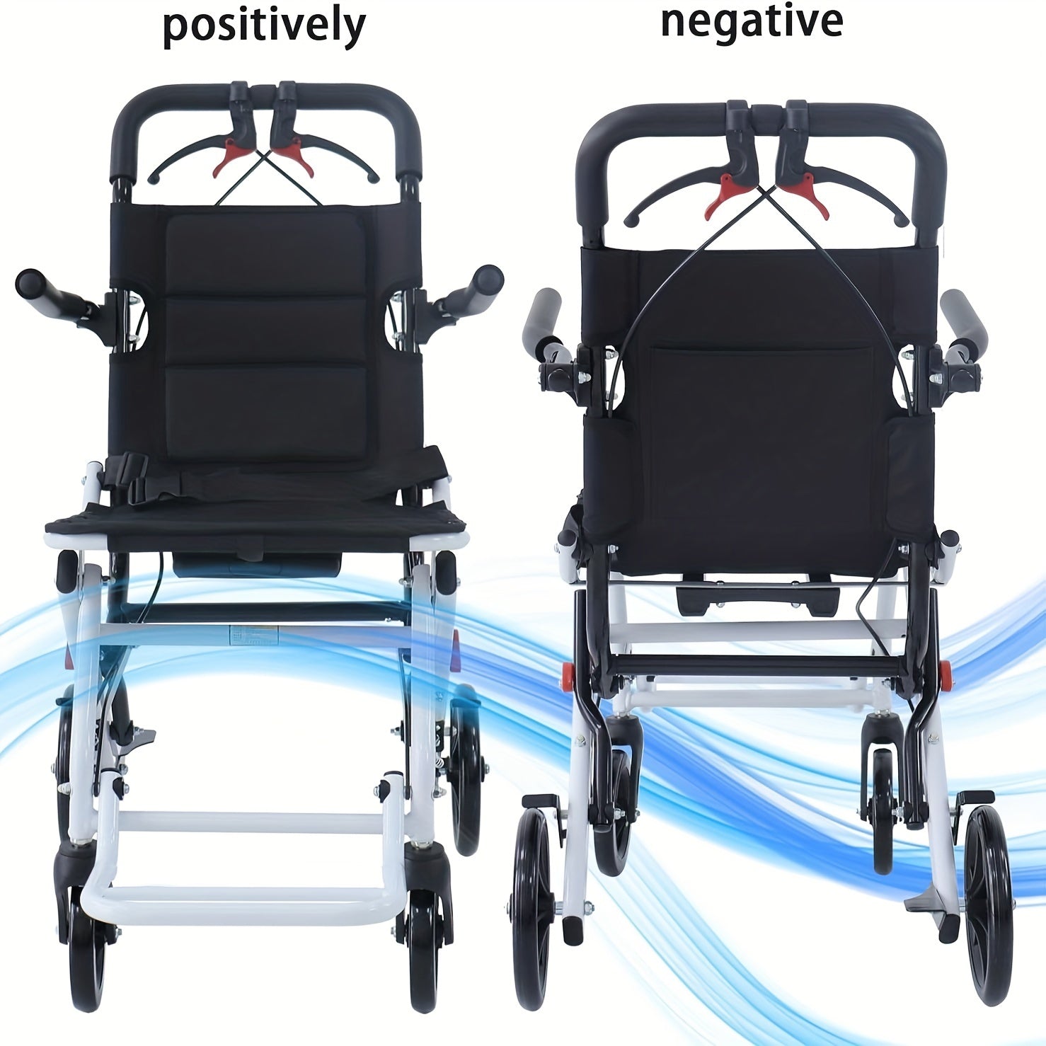 Lightweight Carbon Wheelchair with Linear Pull Brakes and Shelves