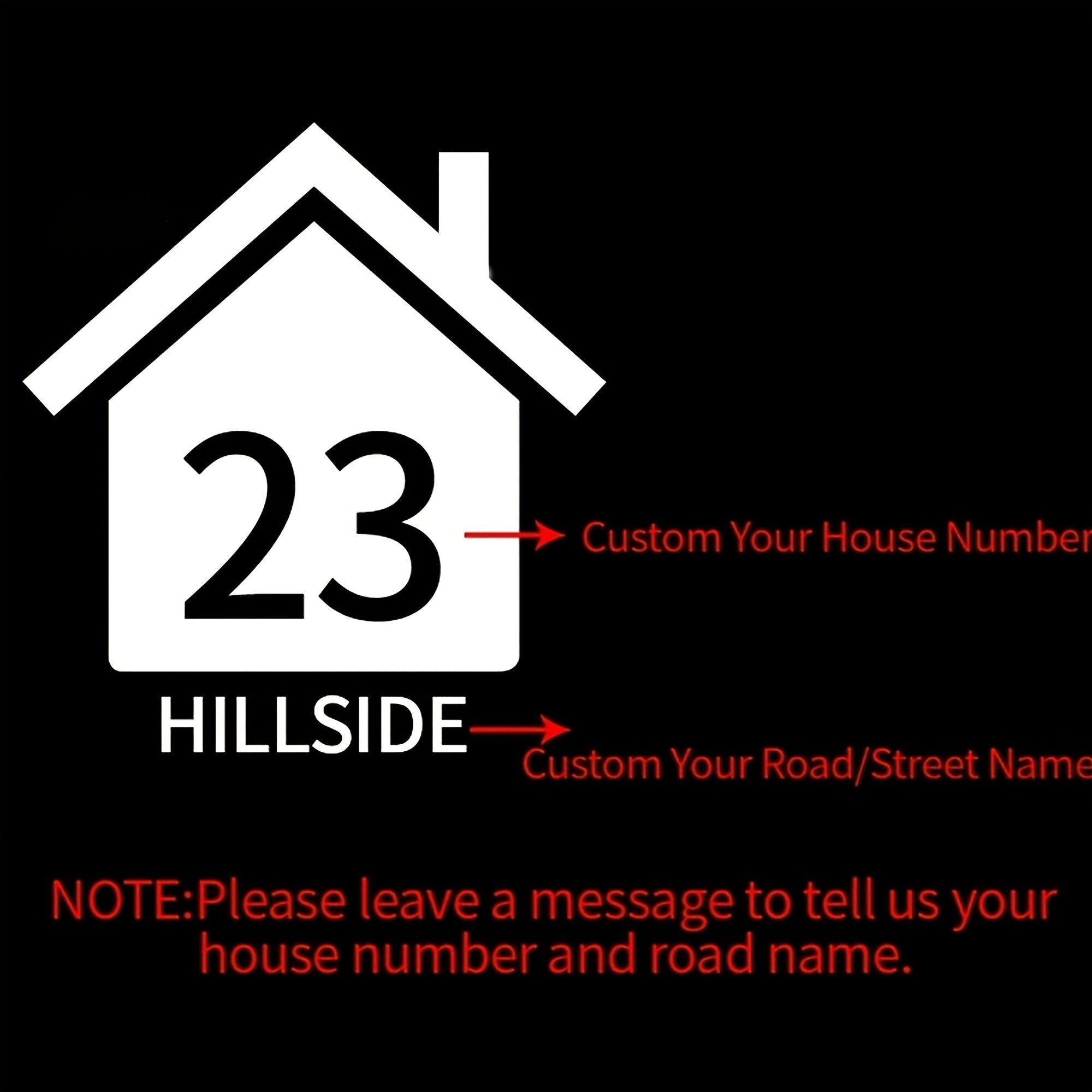 Personalized Custom Vinyl Bin Number Stickers Waterproof House Number and Street Name Decals 1-5 Pieces
