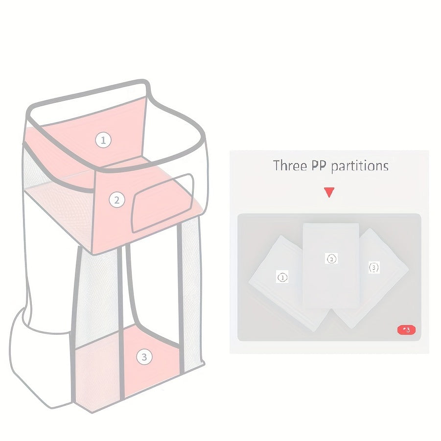 Baby Diaper Organizer Hanging Bag Oxford Cloth for Diapers and Clothes