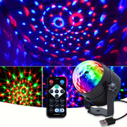 ABS Crystal Remote Control Magic Ball Light with Strobe Color Changing Projection for Stage and Decoration