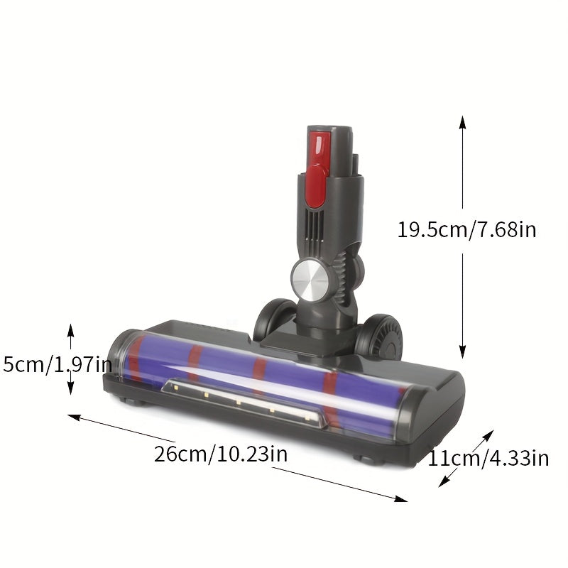 V7 V8 V10 V11 V15 Qattiq Polni O'zgartirish uchun Chang Soruvchi Bosh, 4 LED Chiroq bilan, Qattiq Pollar va Past To'plangan Gilamlar uchun Elektr Chang Soruvchilar bilan Mos, Zaryadsiz Quvvat Rejimi, Batareya Kerak emas