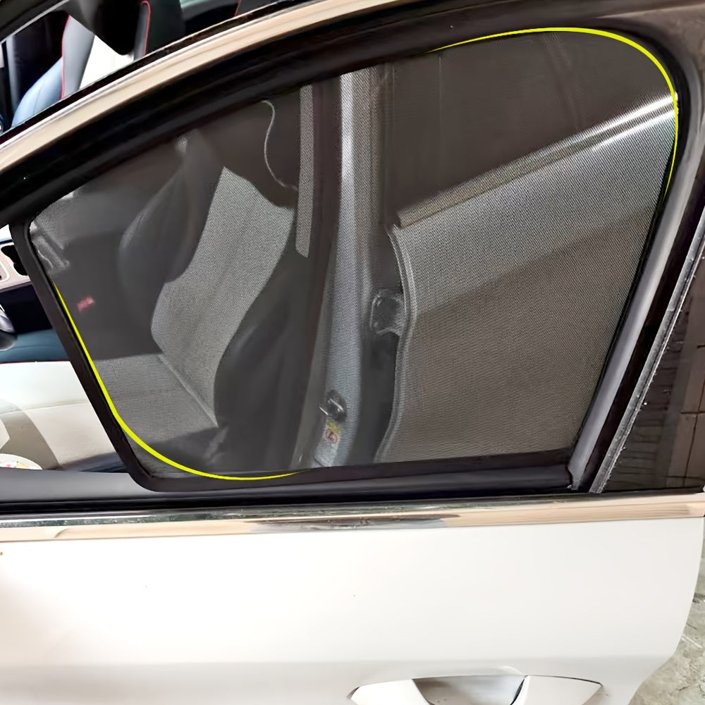 Car Sunshade Polyester Magnetic Window Privacy Front Passenger Side