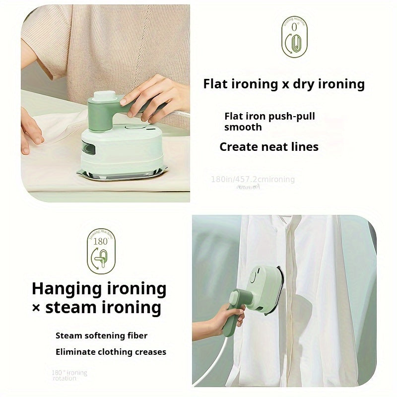 Yuqori quvvatli portativ elektr dazmol, 1050W qo'l bilan ishlatiladigan kiyim bug'latgichi, burishlarni olib tashlash, Evropa standartidagi ulagich, uy va biznes foydalanish uchun ideal.