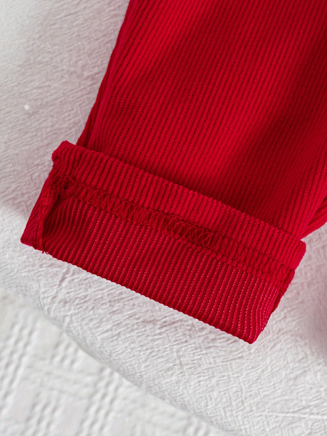 Qizlar uchun qizil kombinezon, yurakli tikuvchali, polyester, kundalik qishki kiyim