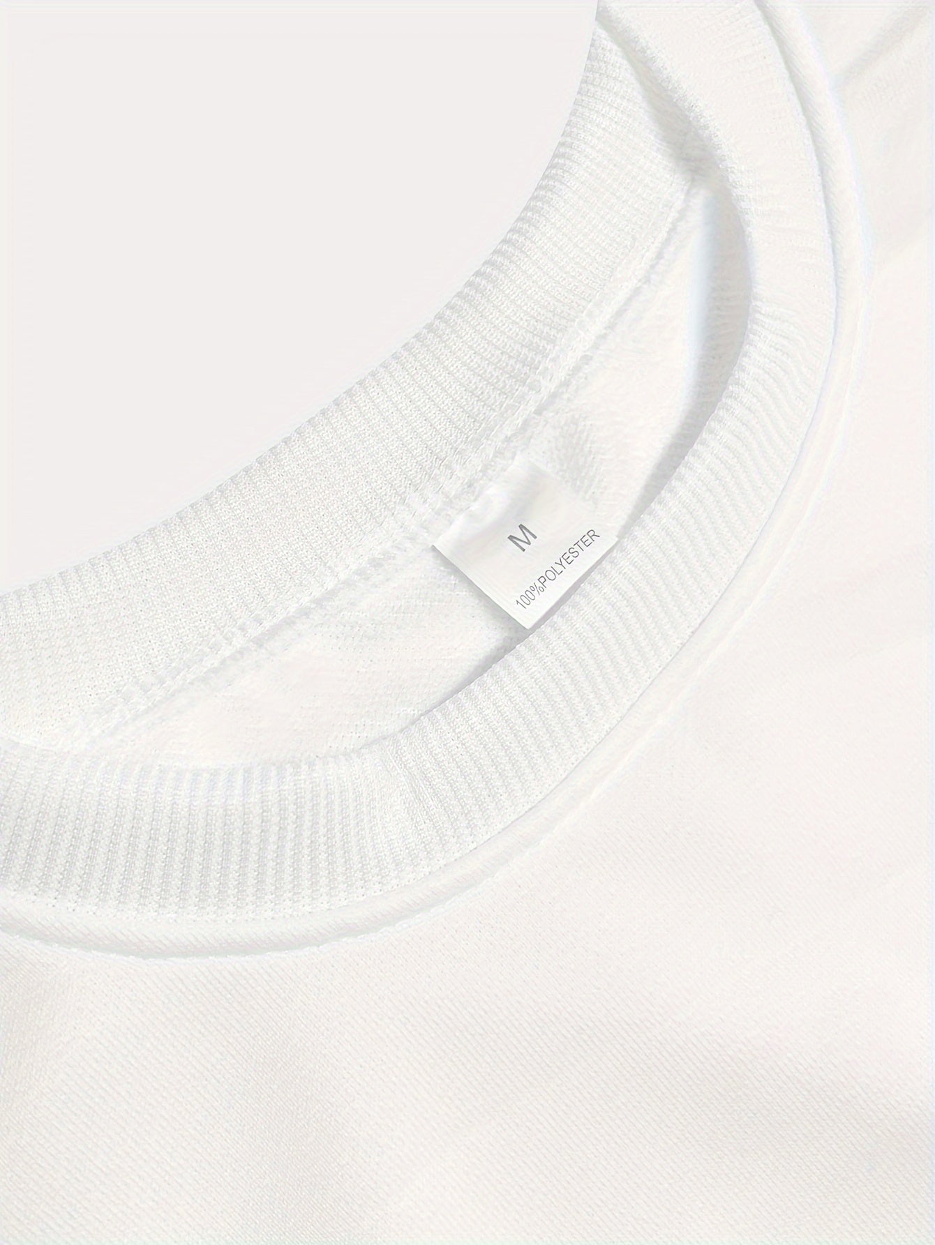 Men's Solid Polyester Crew Neck Sweatshirt Unisex Casual All Seasons