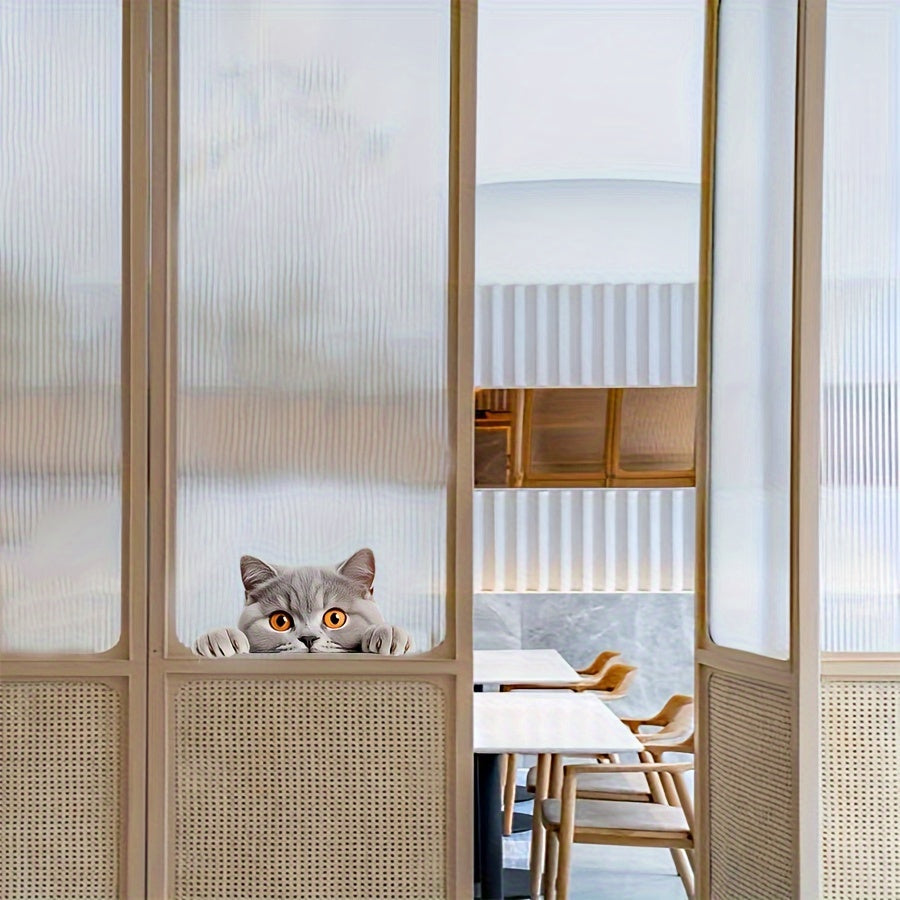 Peek-a-Boo Cat Glass Window Sticker Self-Adhesive Decor for Cat Lovers