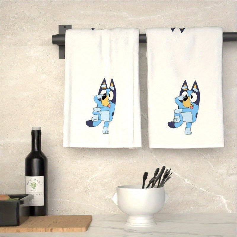 Cartoon Style Blue Kitchen Towels 45x66 cm for Kids Rooms and Home Use