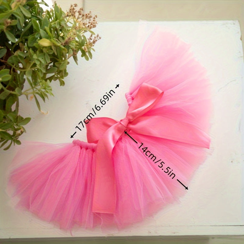 Magenta Baby Tutu Set for Girls with Fluffy Tulle Skirt and Headband for Photos and Celebrations