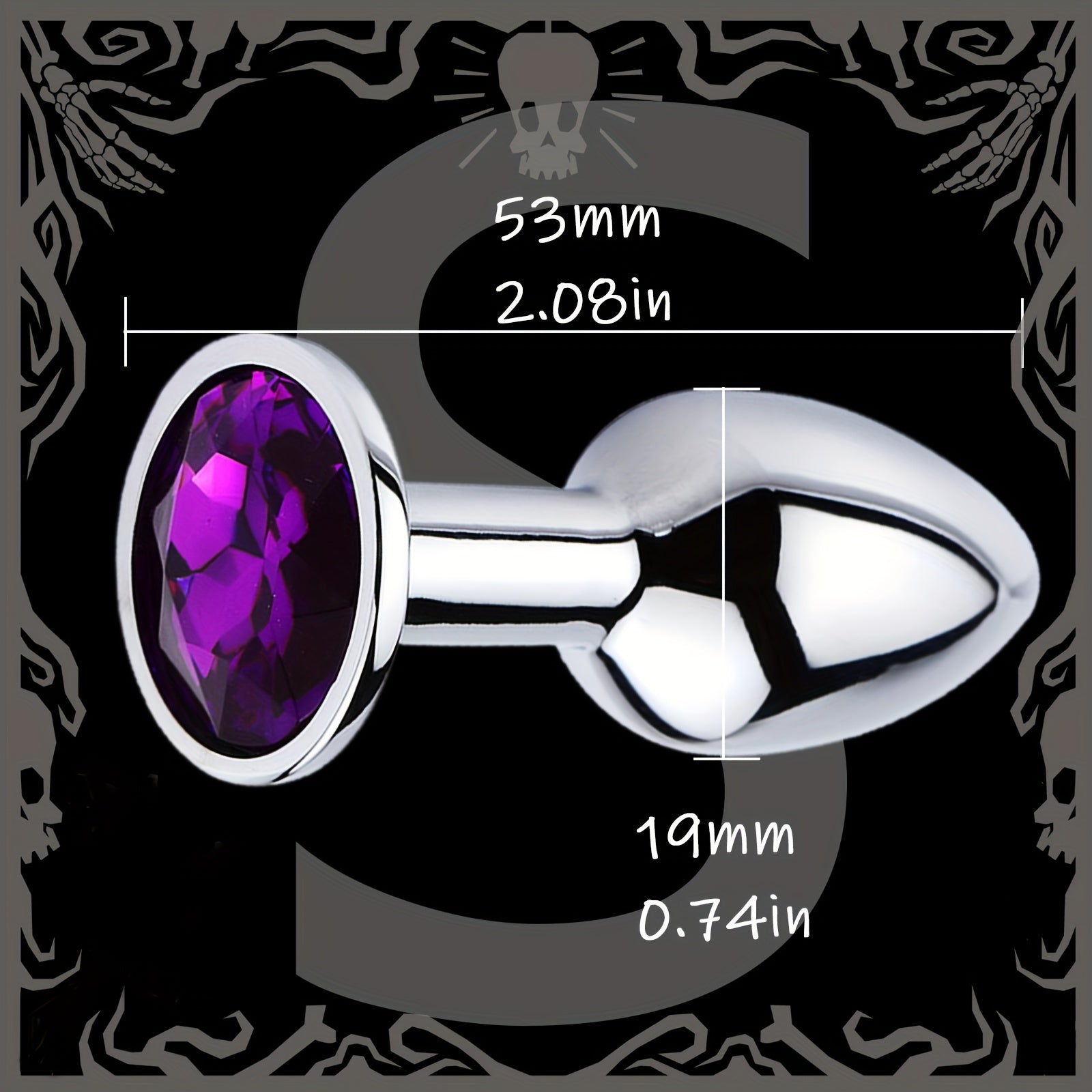 Adult Female Male Couple Stainless Steel Anal Plug with Rose Gem Beads