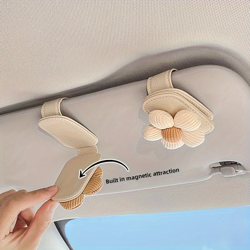 Женский магнитный держатель для очков-автоклипса, солнцезащитный козырек, органайзер для билетов