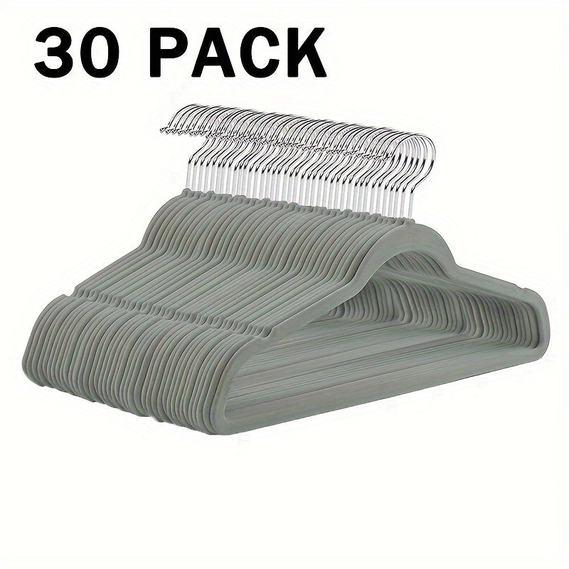 50/30 Pack Velvet Hangers Non-Slip Space-Saving for Coats Pants Dresses