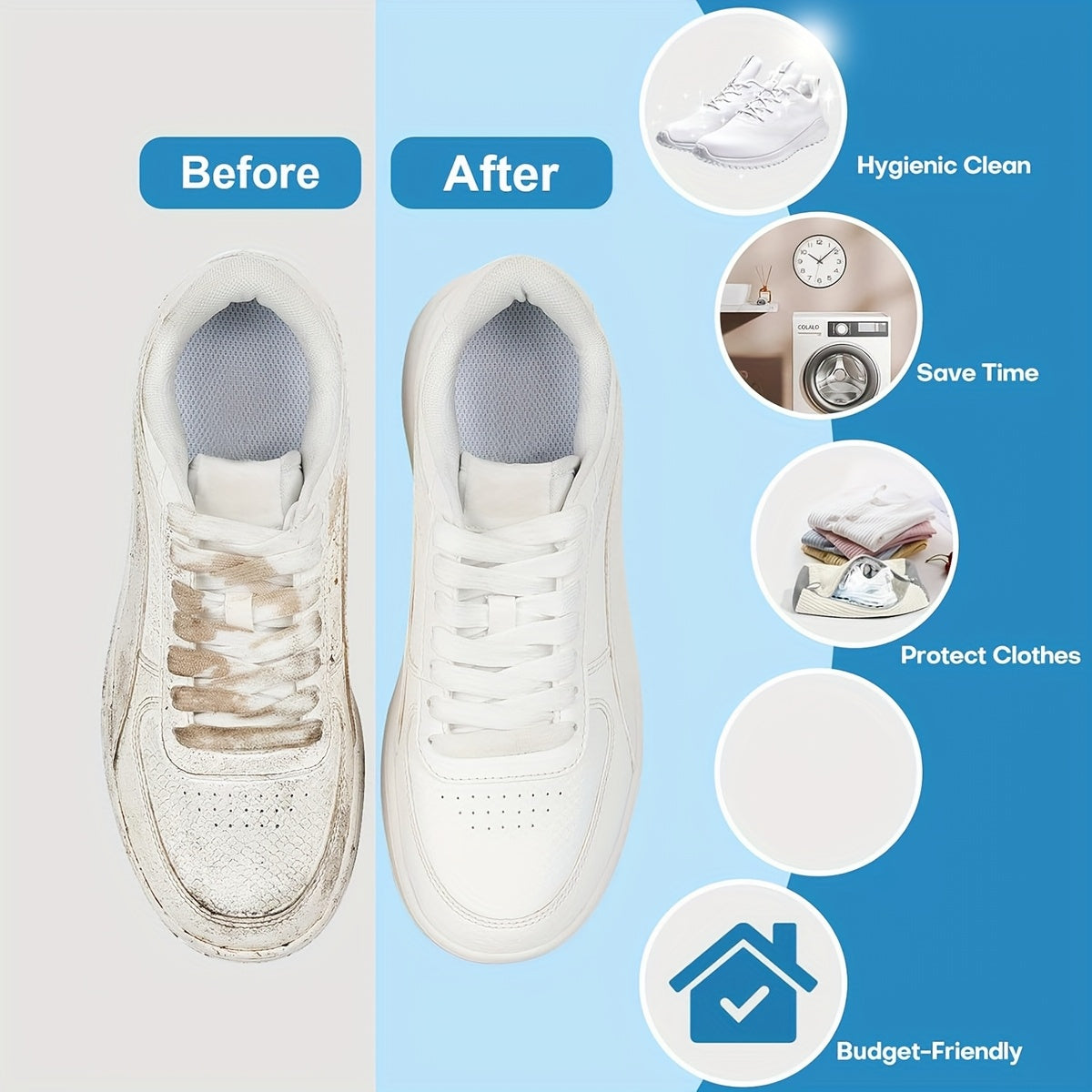 Unisex Laundry Bag Fluffy Fiber Zipper Closure Reusable Washing Shoe Bag