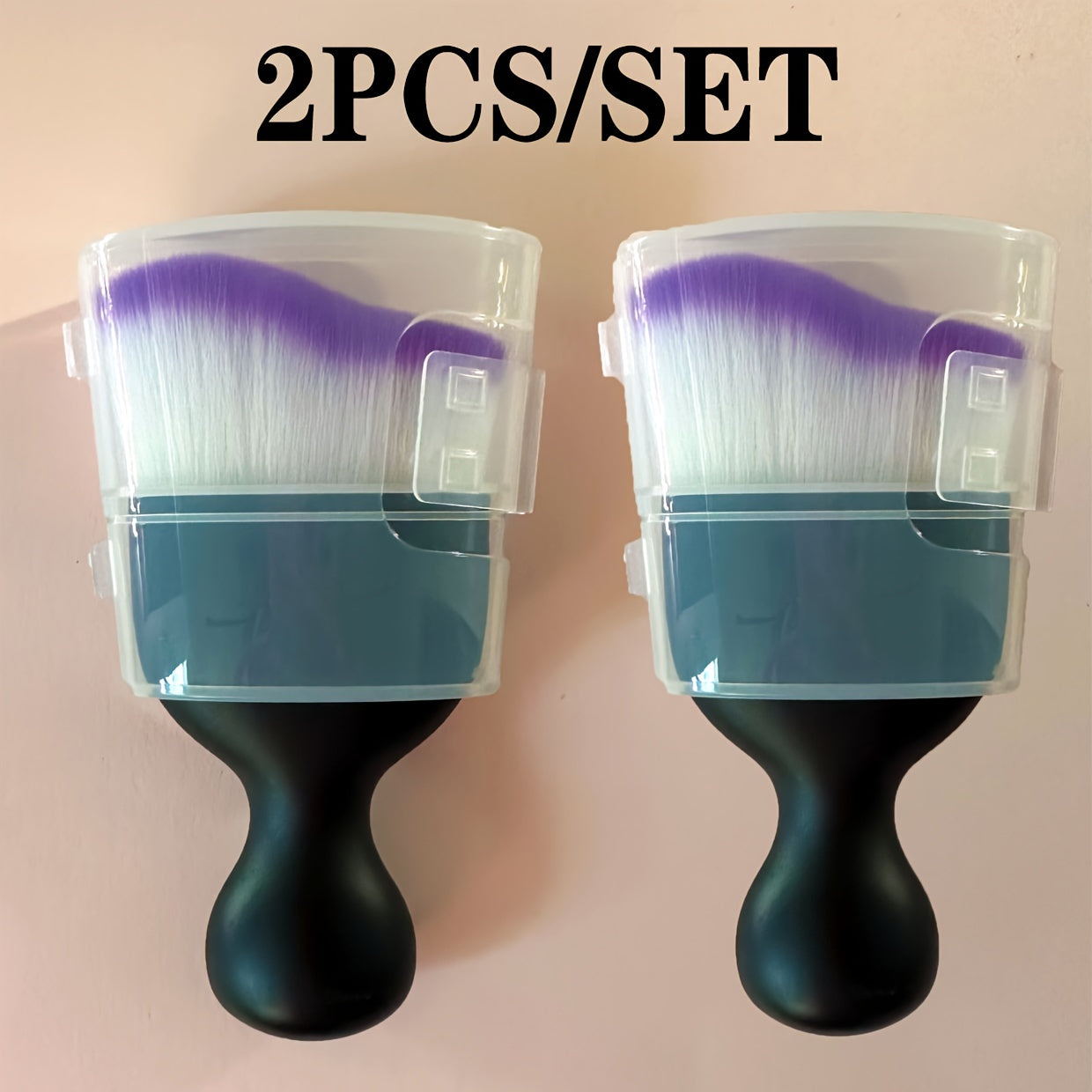 2pcs Car Interior Detailing Brushes Soft Bristles Ergonomic Handle for Vents Crevices