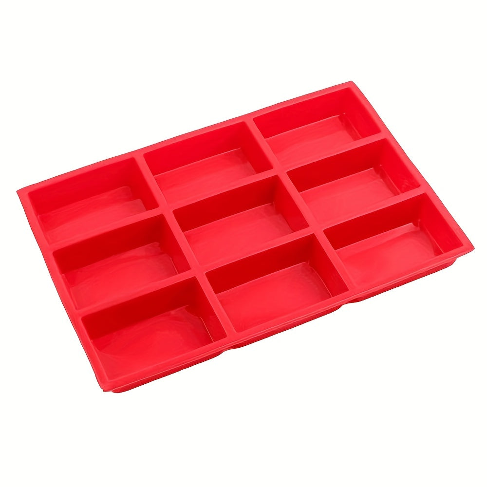Silicone Cake Mold 9 Cavities High Heat Resistant Mini Brownie Pan for Baking