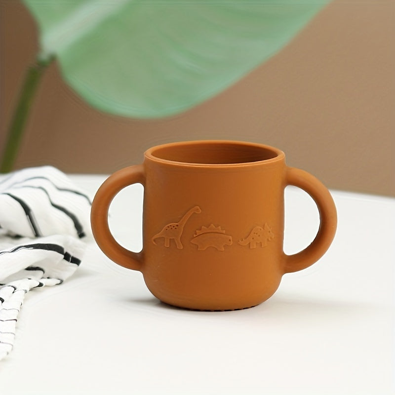 Vaso de silicona para niños de 5 oz con asa, libre de BPA, apto para alimentos, apto para lavavajillas, para mayores de 6 meses