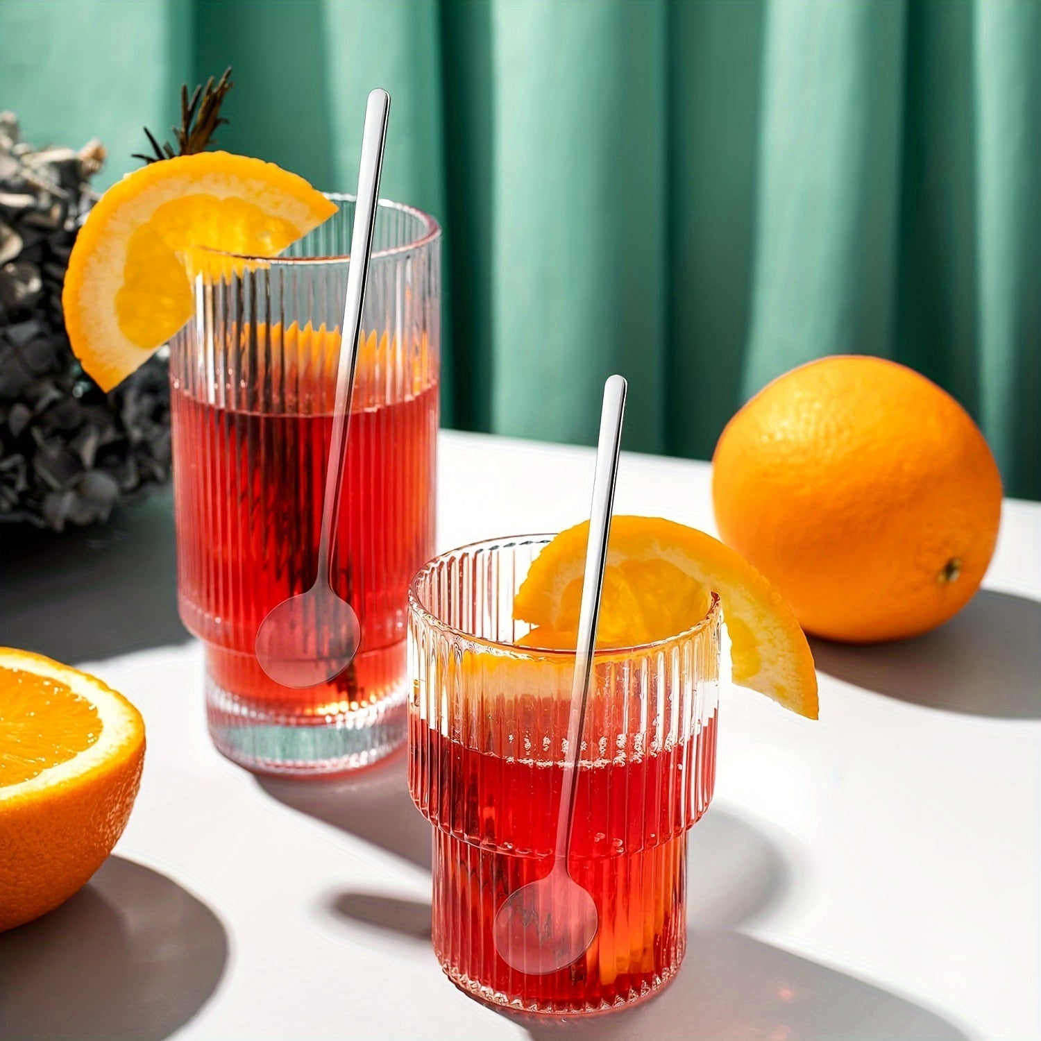 Stainless Steel Appetizer Spoons Ice Cream Scoops Stirring Sticks Cocktail Decor