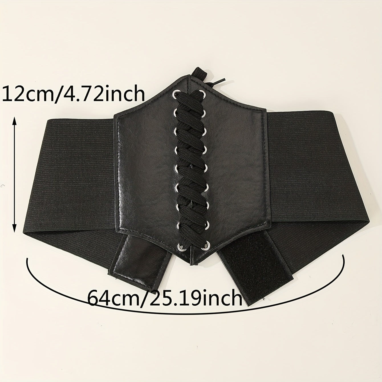 Женский винтажный стильный корсетный пояс с шнуровкой и эластичным кожзаменителем