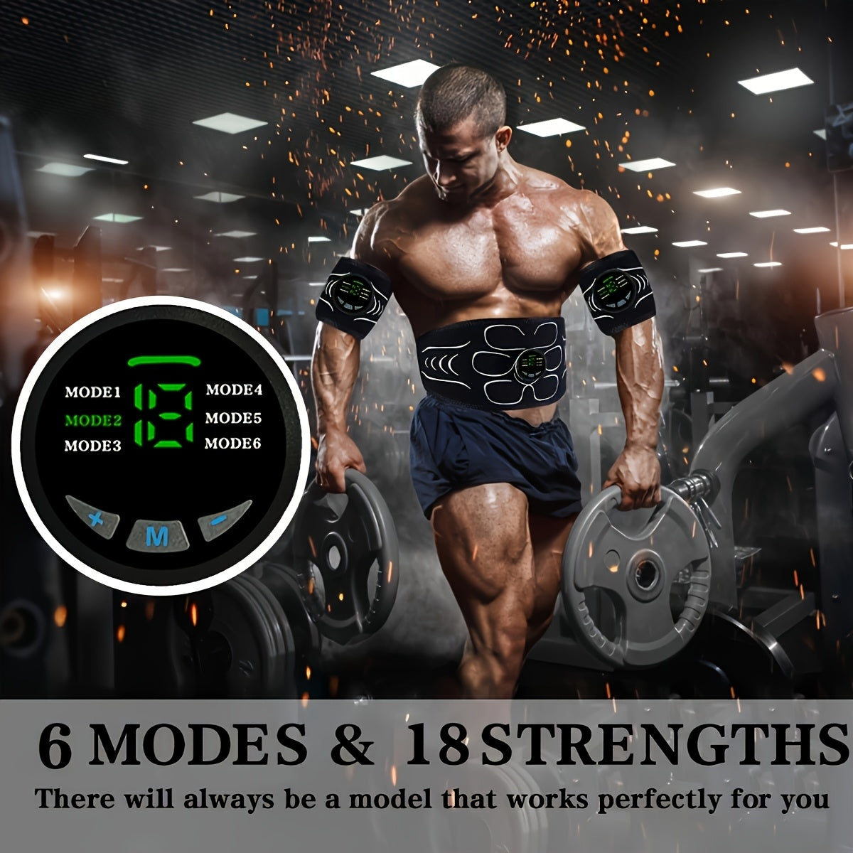 WOFlEND EMS Massaj Kamar To'plami 3 dona, 6 rejim, 18 intensivlik darajalari, USB zaryadlash, butun tanani bo'shatuvchi va fitnes uchun. Ajoyib bayram sovg'asi.