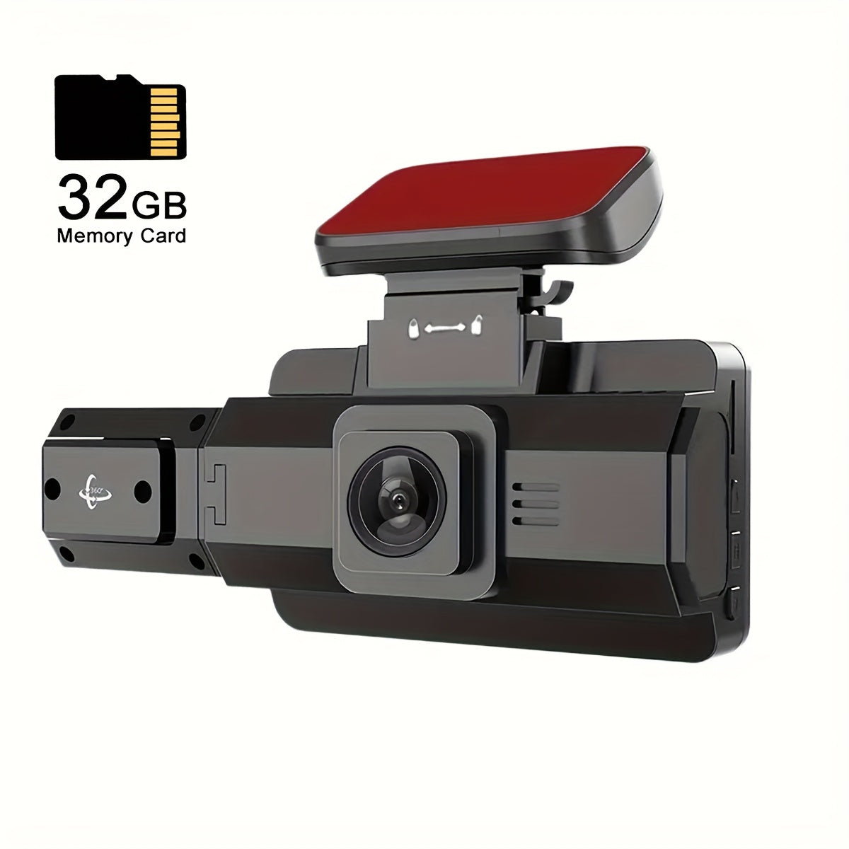 Dual Lens Car Dash Cam 7.62cm Screen Night Vision Wide Angle Loop Recording