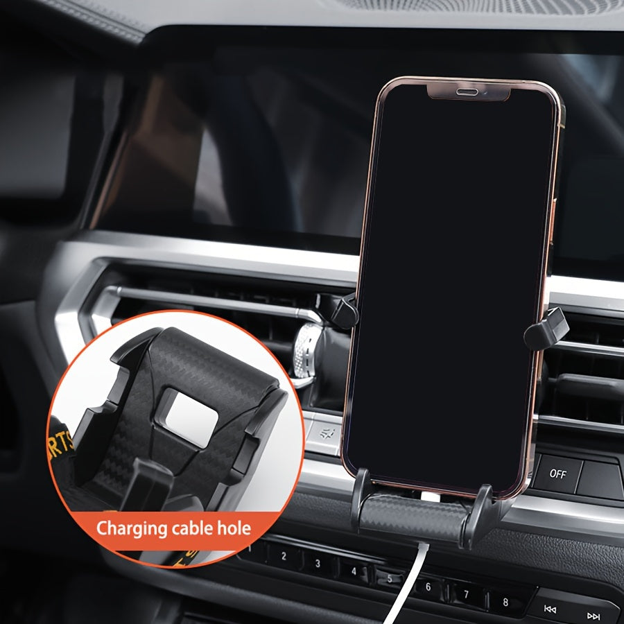 Universal Avtomobil Telefon Qoplami Karbon To'qima Poyga O'tirishi Shakli GPS Qo'llab-quvvatlash
