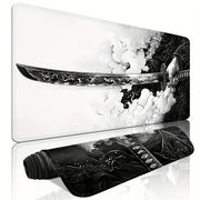 Extra Large Samurai Sword Gaming Mouse Pad Non-Slip Durable Polyester Desk Mat