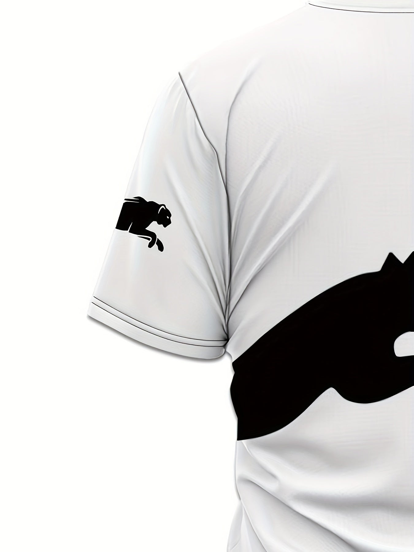 Erkaklar uchun tasodifiy qisqa yengli 3D mushuk printli futbolka, yozgi ochiq havoda kiyish uchun nafas oladigan polyester aralashmasidan tayyorlangan.