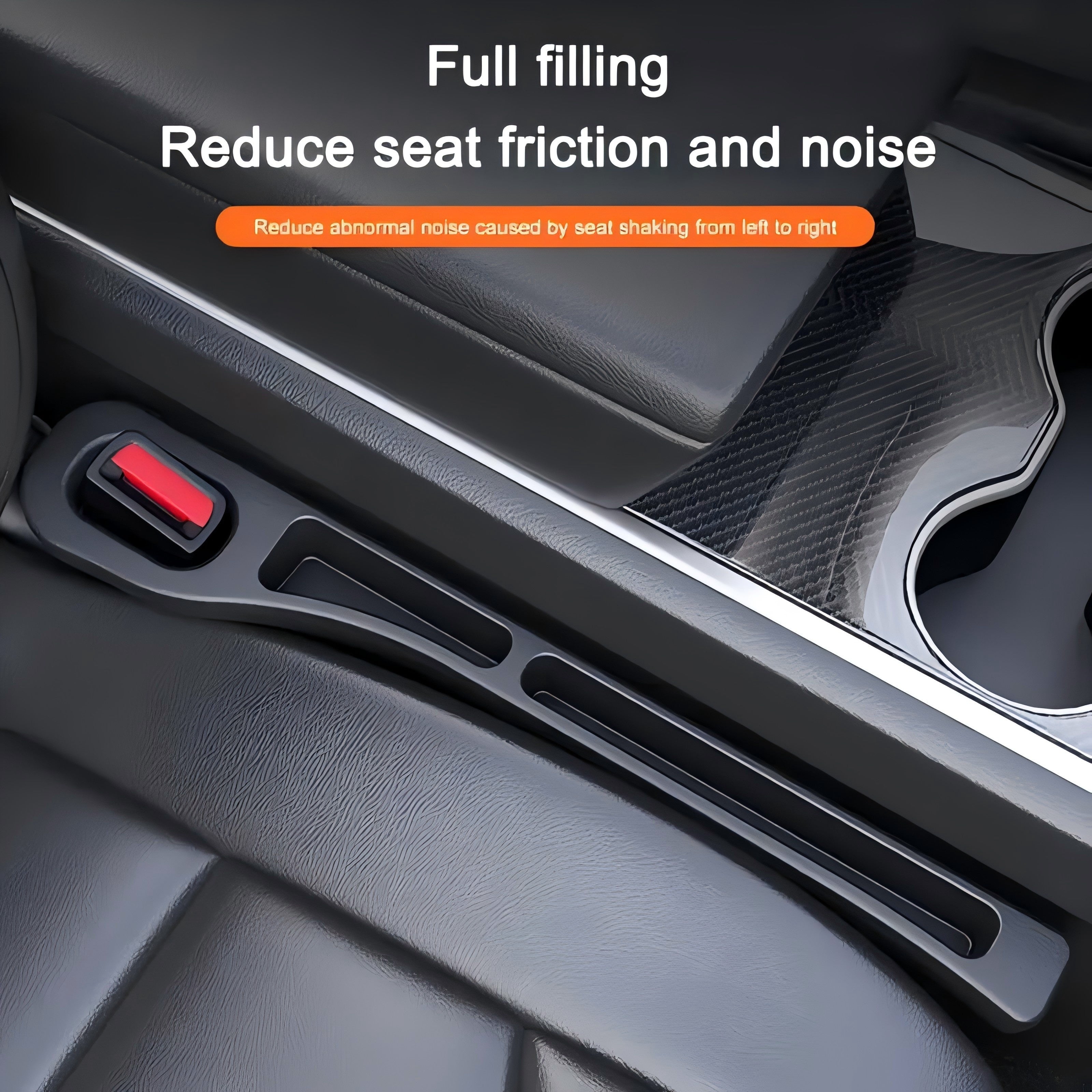 2-Pack Non-Slip Plastic Car Seat Gap Organizers for Keys Phones Cards Coins