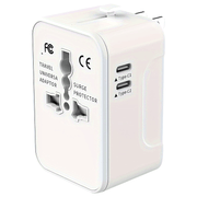 Yevropa sayohati uchun 1 USB va 2 Type-C portli universal sayohat adapteri, UK dan AQShga ulagich konvertori bilan birga.