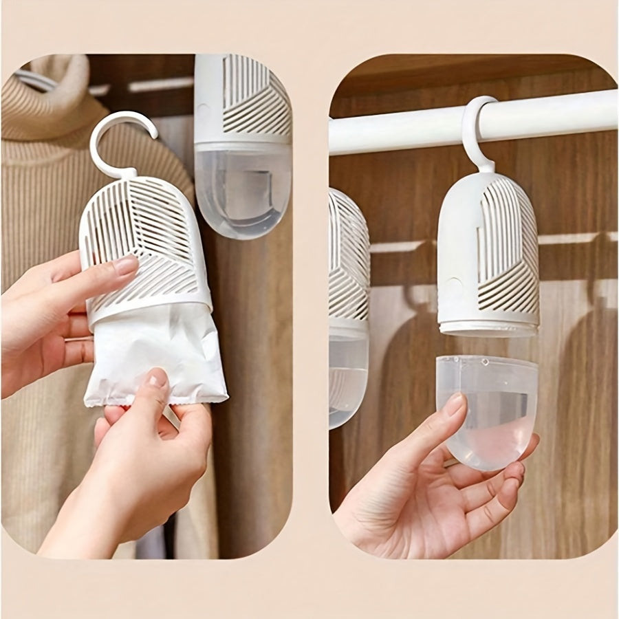 Reusable ABS Plastic Hangable Dehumidifier for Closet Moisture Control