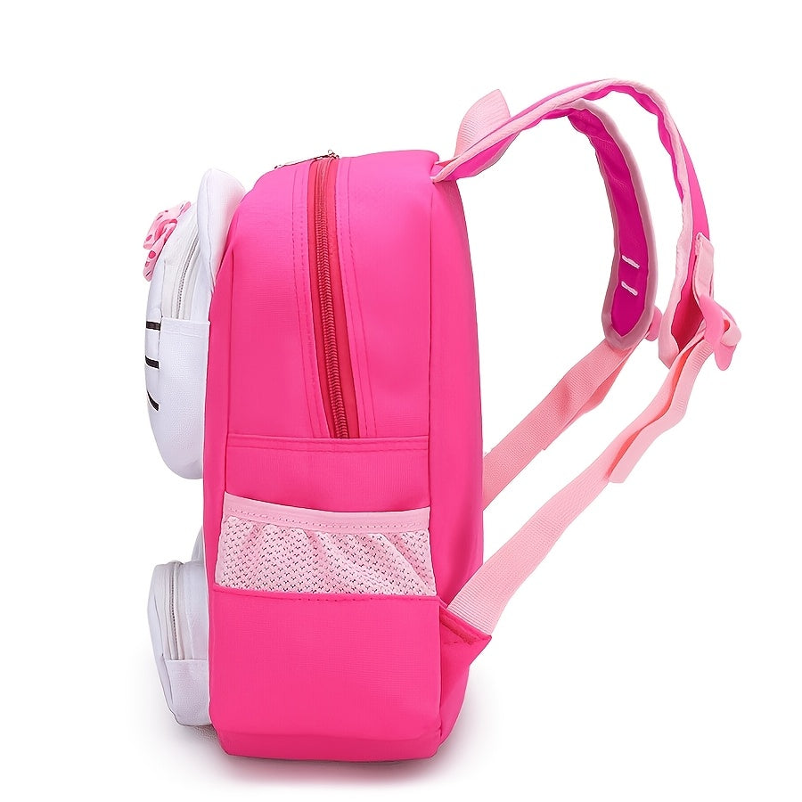 Women's Nylon Hello Kitty Backpack Large Capacity Casual School Outdoor Pink Purple