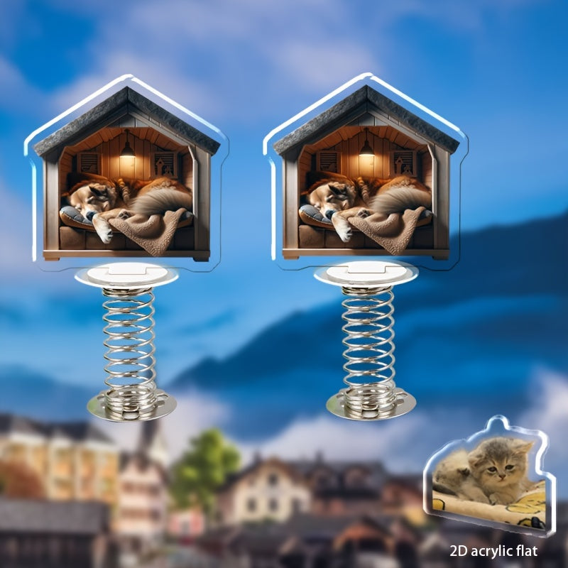 Maxsus akrilik avtomobil bahorli rockeri ko'p sahnali dekorativ o'yinchoq