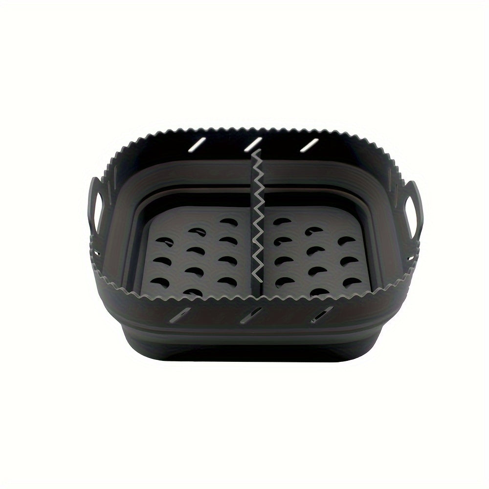 21.59 cm Silicone Air Fryer Liner Tray with Divider for Oven and Kitchen