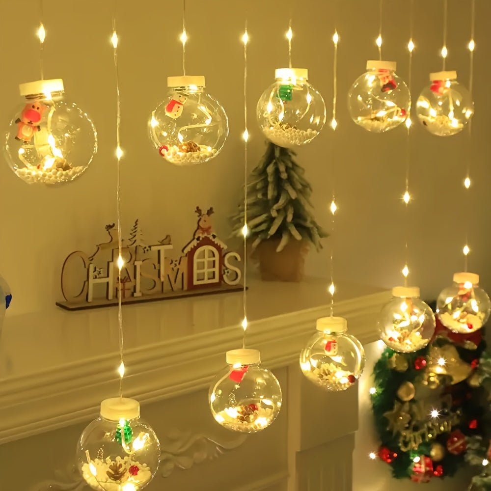 LED Curtain Lights for Holiday Decor Wishing Ball Design for Garden Patio Bedroom