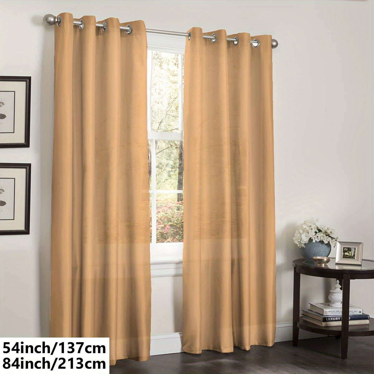 Imitation Silk Rope Curtain for Bedroom and Living Room Single Panel