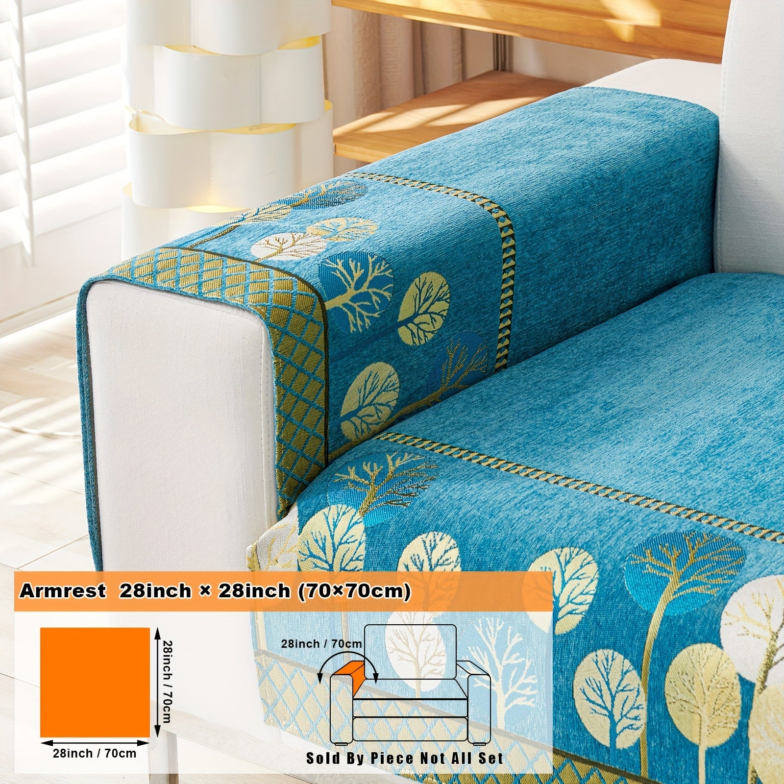 Bohemian Moonlit Trees Sofa Cover for Single to Quadruple Seaters Pet-Friendly Machine Washable Viscose