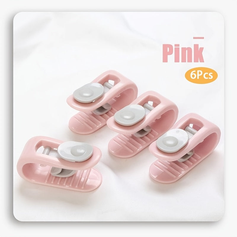 Set of 6 Green Needle-Free Bed Sheet Clips for Secure Fit and Slipping Prevention