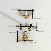 Enamel Dripping Oil Bee Brooch Set for Women Jewelry Accessories