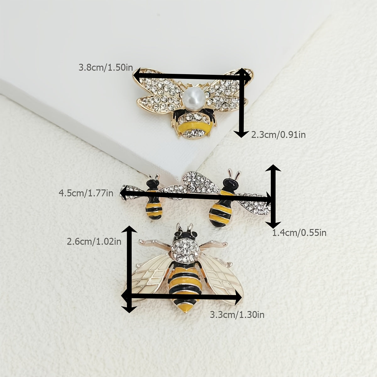 Enamel Dripping Oil Bee Brooch Set for Women Jewelry Accessories