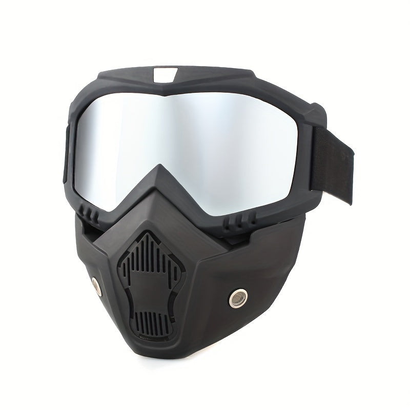 Full Face HD Transparent Windproof Sandproof Welding Protective Goggles with Mask