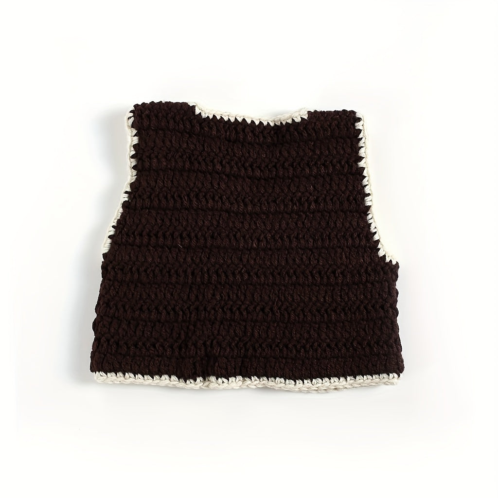 Baby Boy Woolen Yarn Cowboy Costume for Newborns Photo Prop