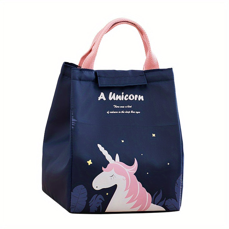 Animal Themed Insulated Lunch Bag with Foil Lining and Large Capacity
