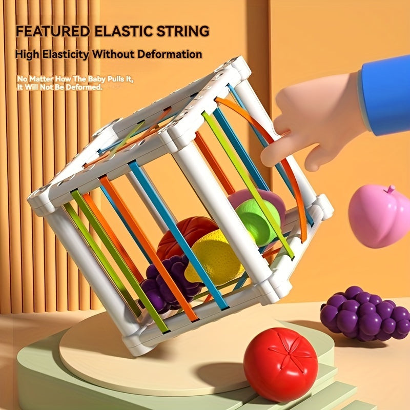 Educational Toy for Kids Fruit-Shaped Building Blocks Cube Set Assorted Colors